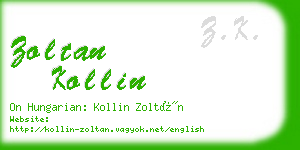 zoltan kollin business card